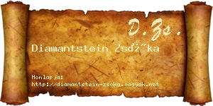 Diamantstein Zsóka névjegykártya